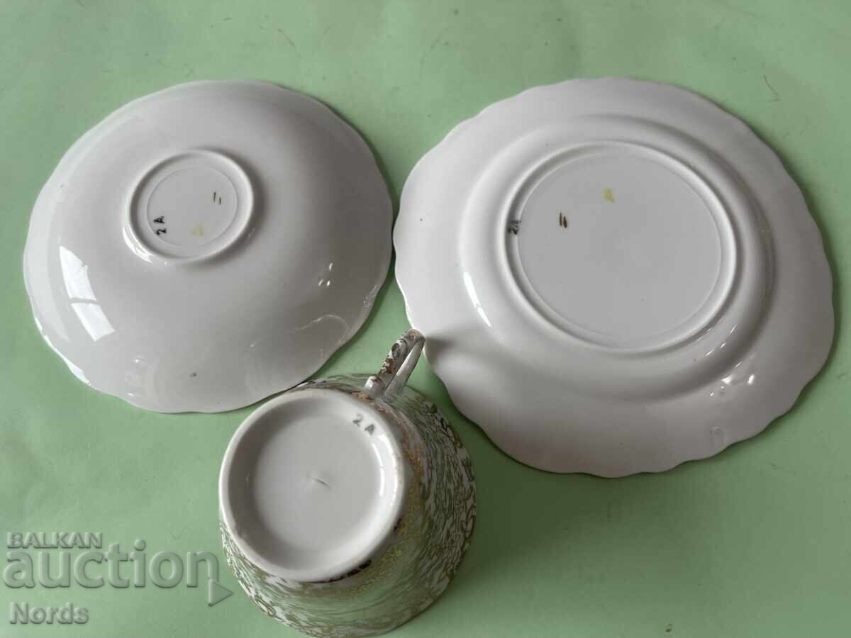 Beautiful English triple tea set - 6