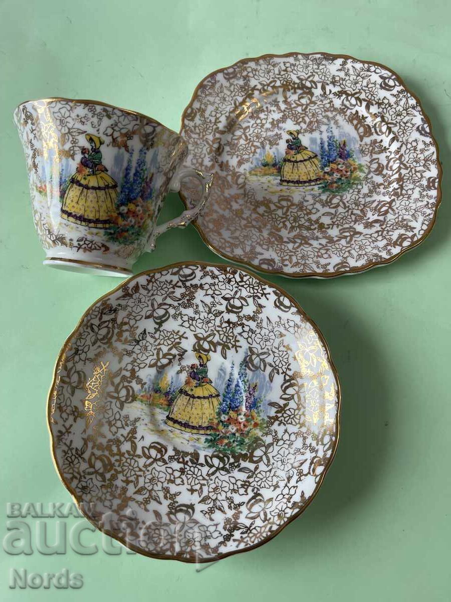 Delivery of Beautiful English triple tea set