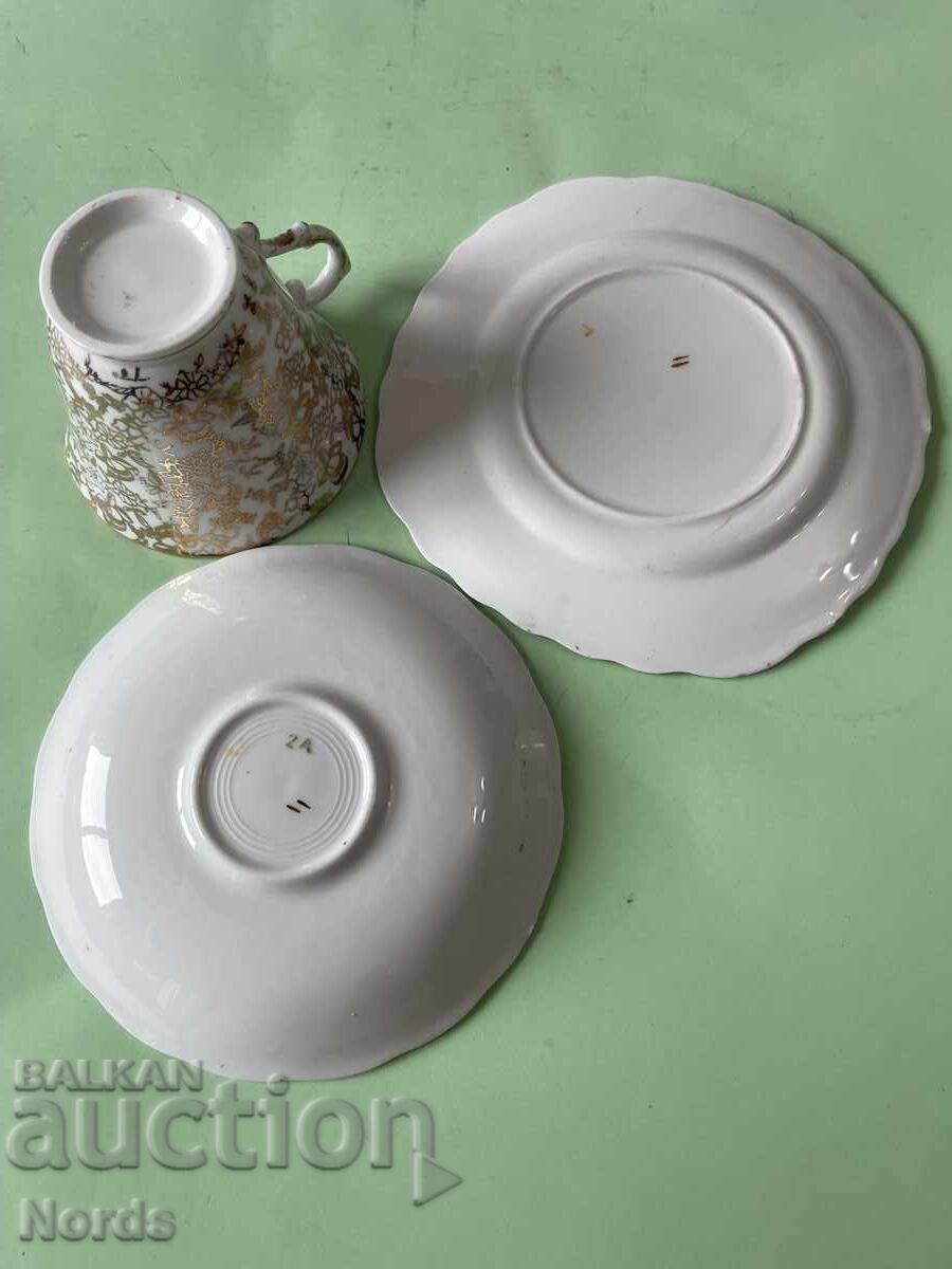 Beautiful English triple tea set - 6