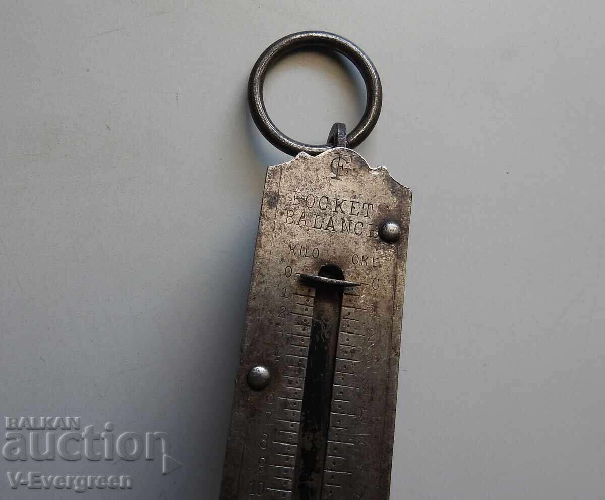 Αρχαία οθωμανική ζυγαριά με ελατήριο 10 οκάδων, 12 κιλών με τιμή € 8.00 | 15.65 BGN