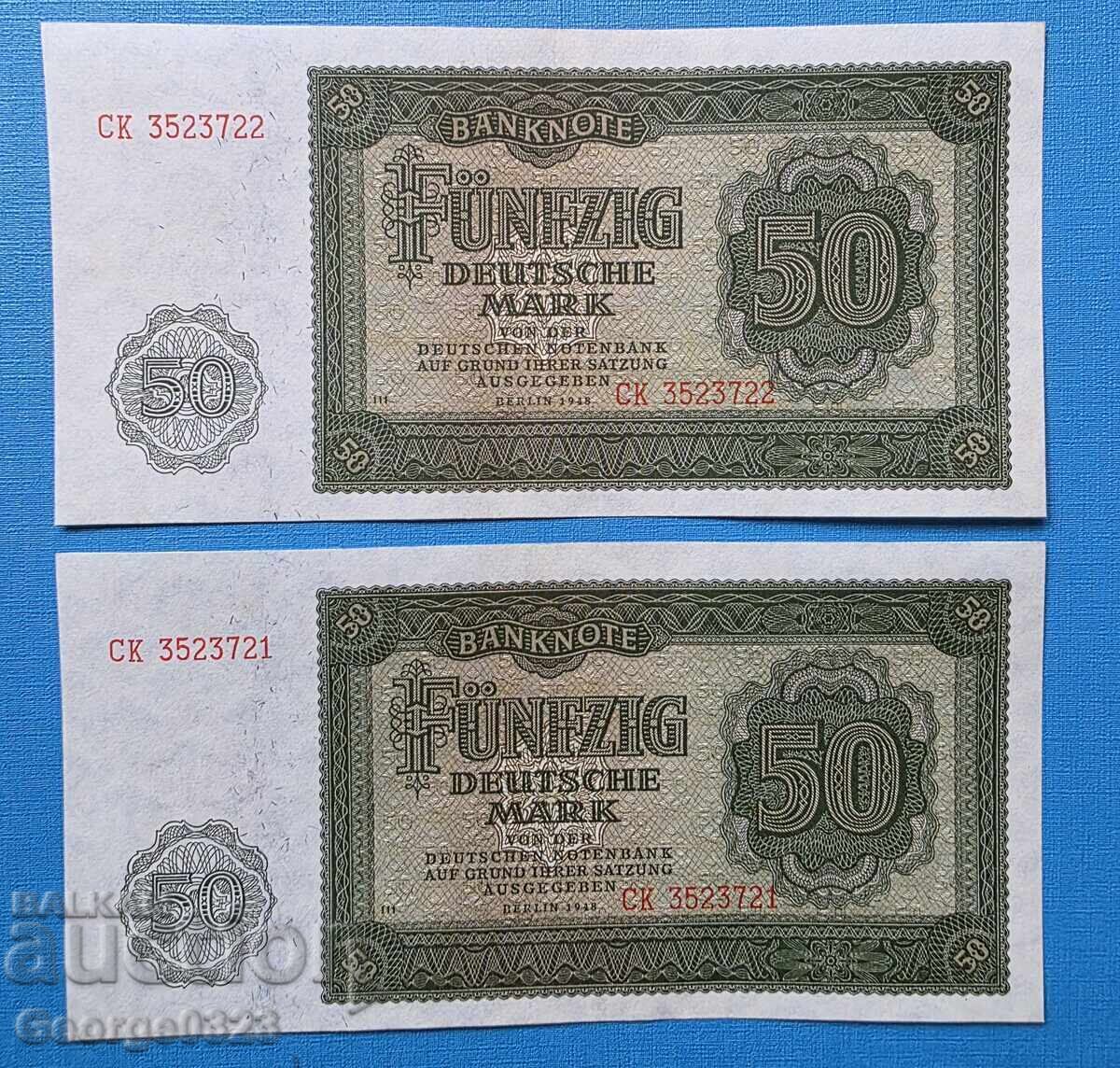 RDG Germania 1948 50 mărci UNC Nouă