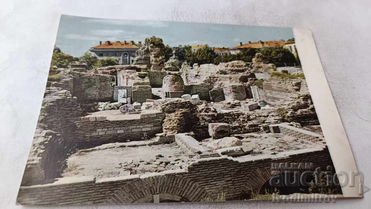Ταχυδρομική κάρτα Βάρνα Ερείπια ρωμαϊκού κτιρίου 1965
