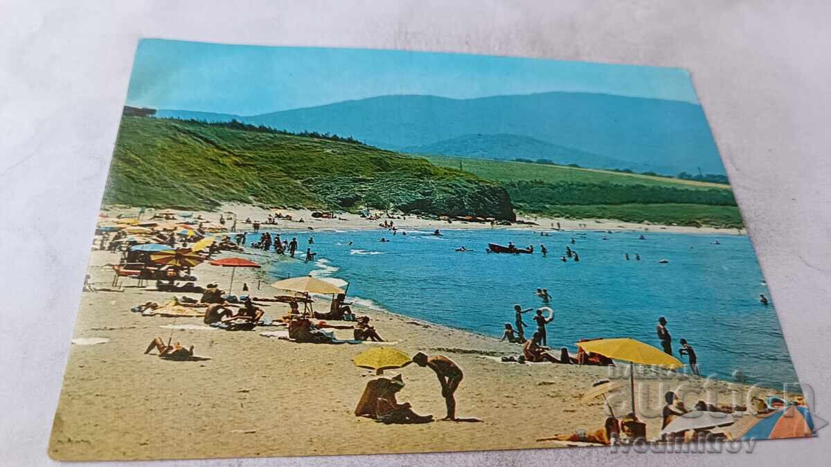 Carte poștală Plaja Ahtopol 1984