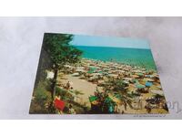 Пощенска картичка Дружба Централният плаж 1985