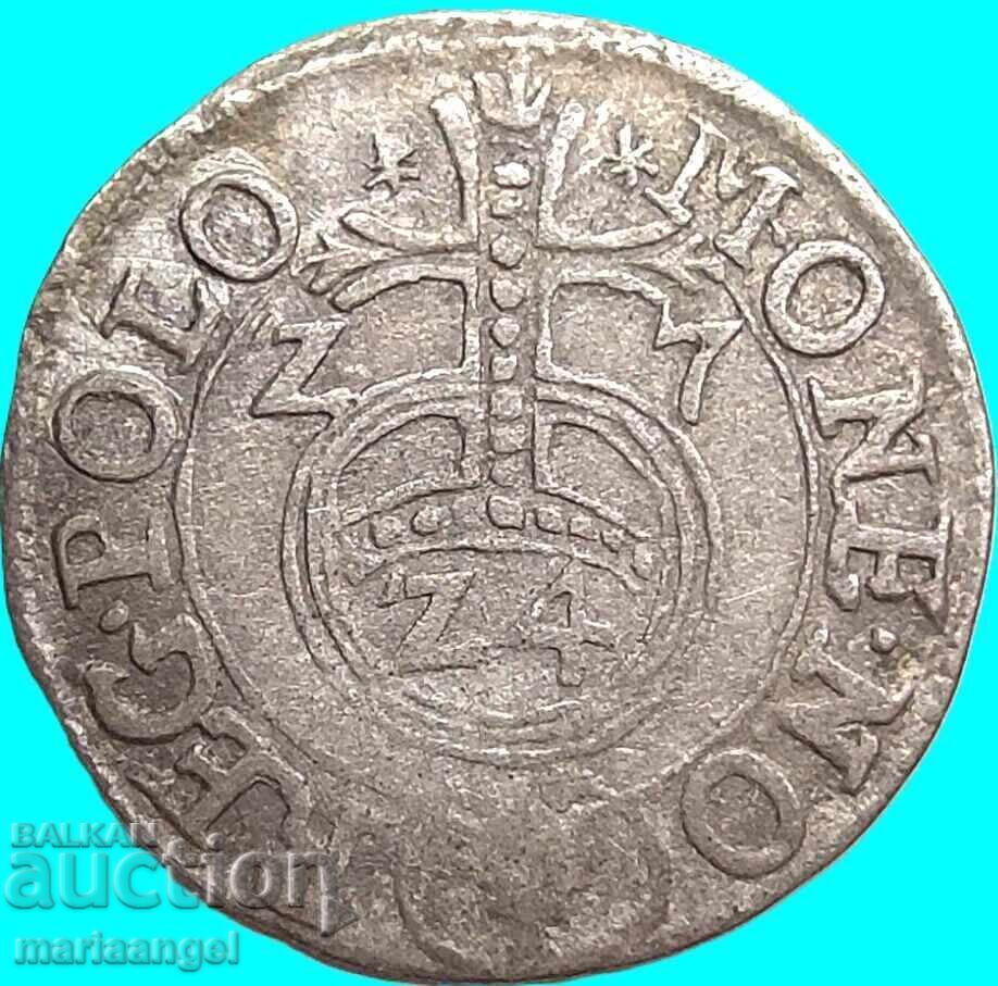 Polonia 1627 3 Polker 1/24 Taler Poltorak Sigismund III argint