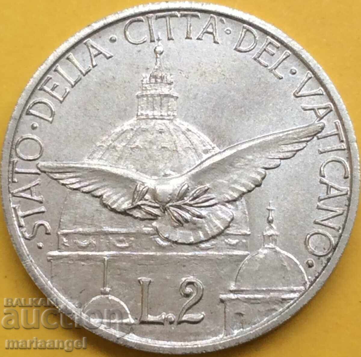 2 λίρες 1950 Βατικανό Πίος XII - RARE