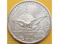 2 лири 1950 Ватикан Пий XII - RARE