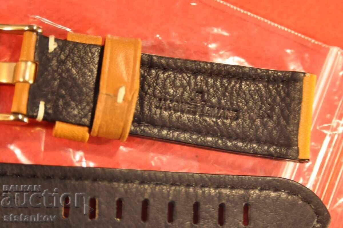 Jacques Lemans Beige leather 24 mm strap for men's watch - 5