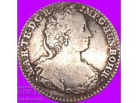 1/4 Thaler Ducaton 1752 Austria Maria Theresa silver