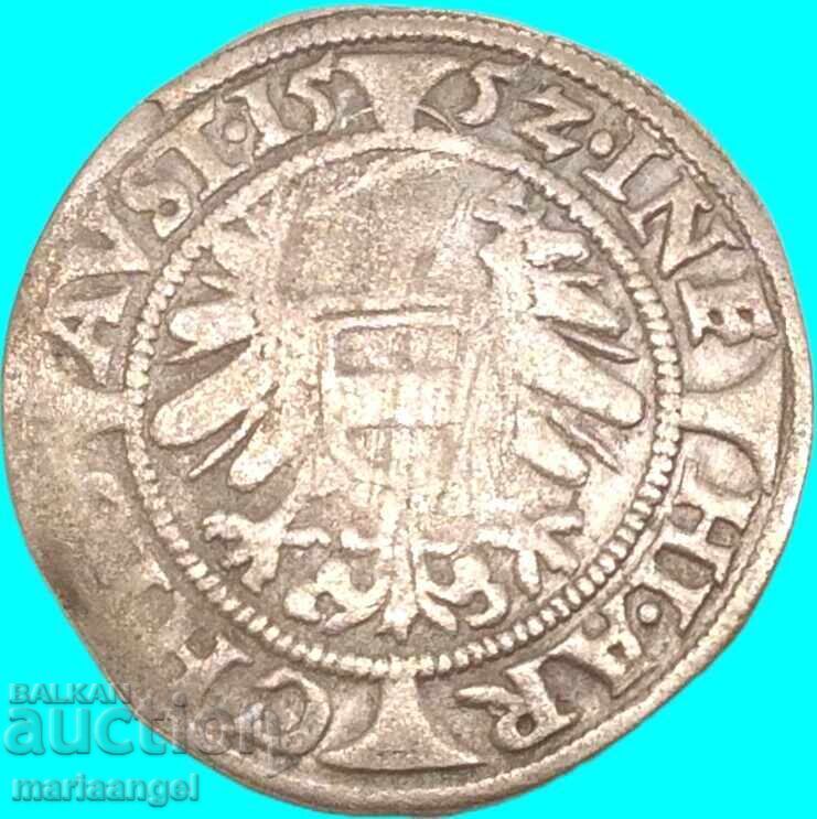 3 kreĭtsari 1552 Austria Ferdinand I Viena 1,85g argint - 6