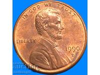 1 σεντ 1990 ΗΠΑ πρόεδρος Λίνκολν