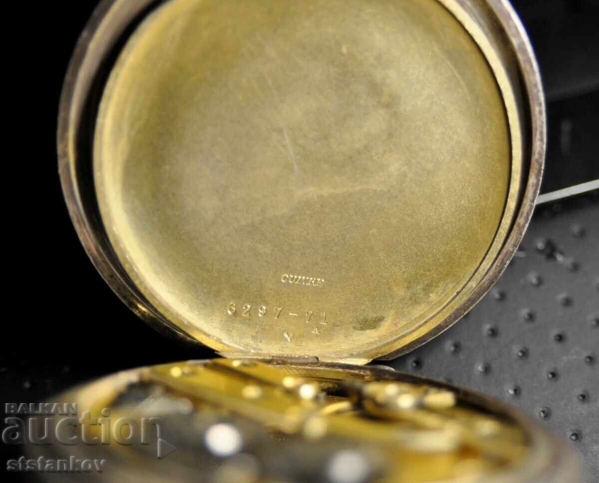 Livrarea "Peter Betz" ~8J Ceas de buzunar rar din argint masiv 1906
