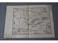 Военна Карта Действията на 1/6 та бригада 1913 година