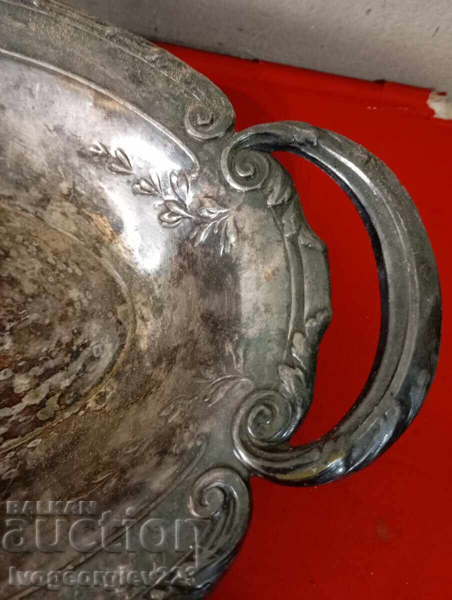 Licitație Bol argintat, fructieră Art Deco