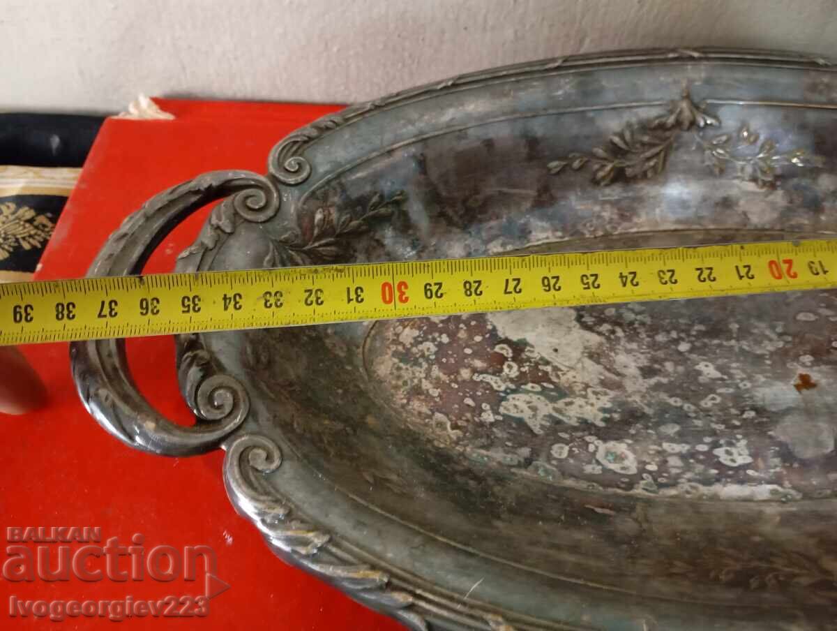 Bol argintat, fructieră Art Deco - 5