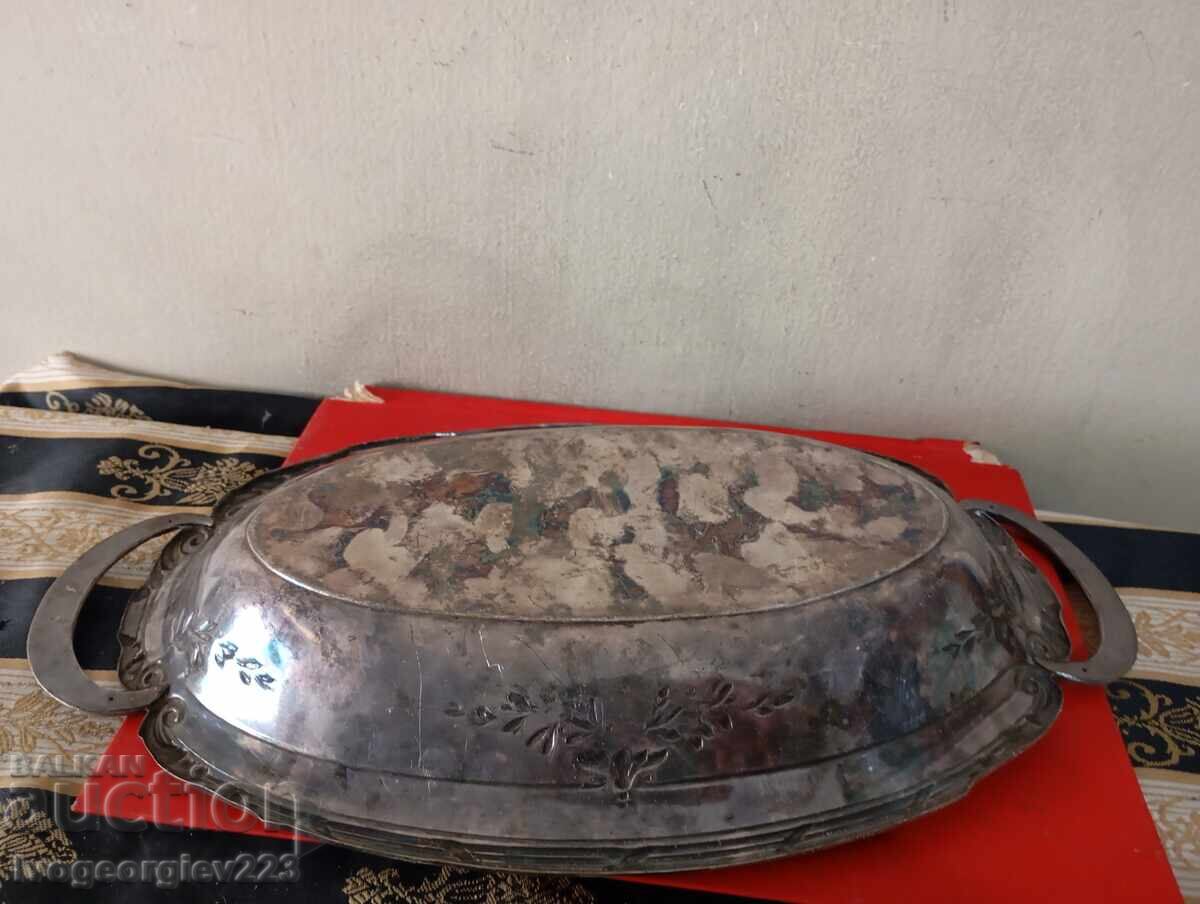 Bol argintat, fructieră Art Deco - 6