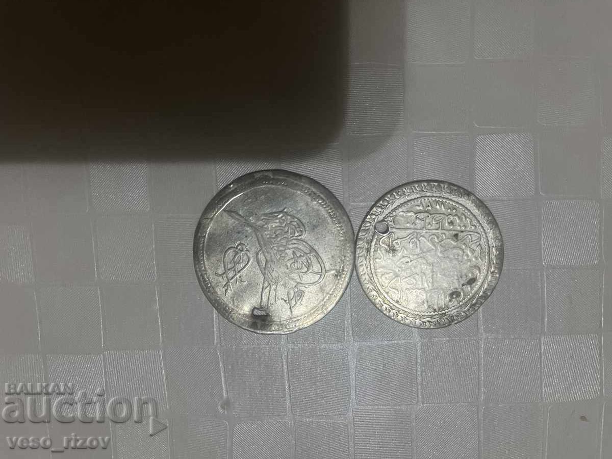 2 broya stari srebŭrni turski moneti