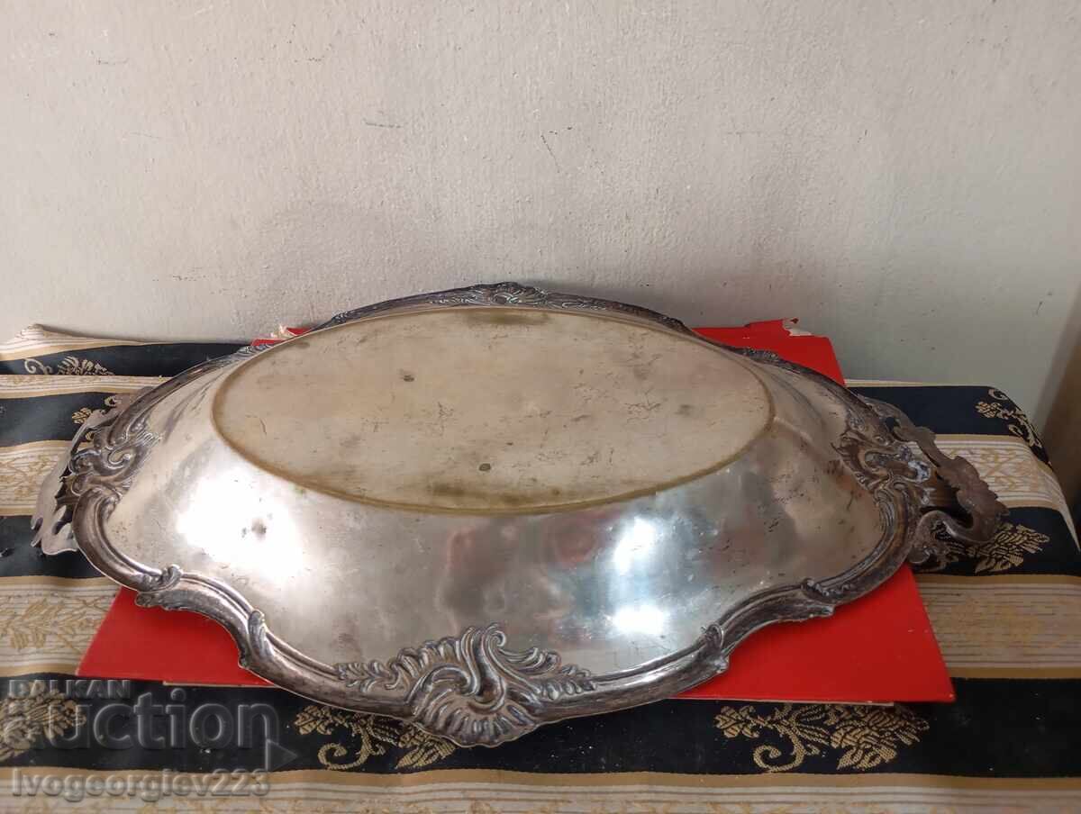Bol argintat, fructieră Art Deco - 5