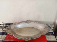 Silver-plated bowl, Art Deco fruit bowl
