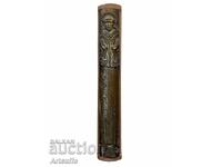 Asen Peikov - Sf. Francisc sculptură în bronz basorelief 1968