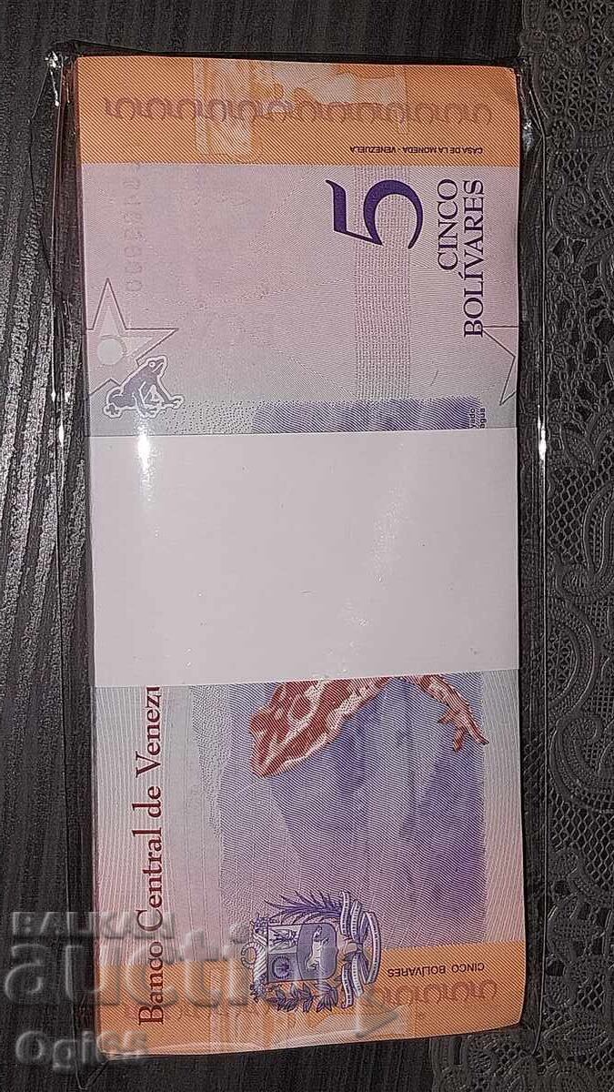UNC Banknote from Venezuela 5 Bolivares 2018 with price € 1.00 | 1.96 BGN
