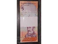 UNC Banknote from Venezuela 5 Bolivares 2018