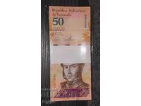 Bancnotă UNC din Venezuela 50 Bolivari anul 2018