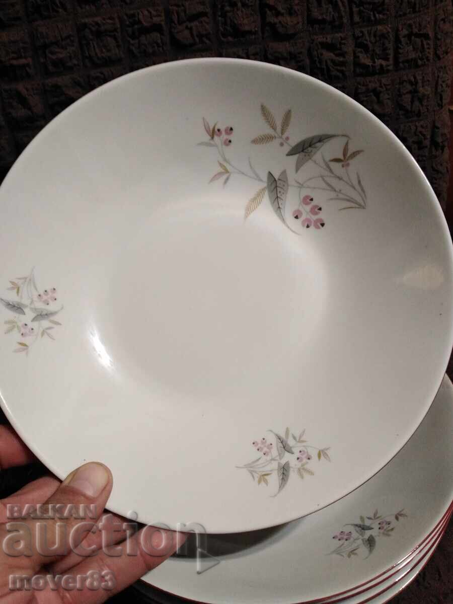 Soup plates. Porcelain. 5 pieces with price € 1.99 | 3.89 BGN