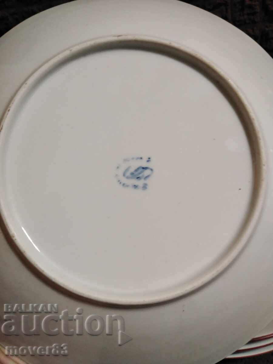 Auction  Soup plates. Porcelain. 5 pieces