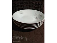 Soup plates. Porcelain. 5 pieces
