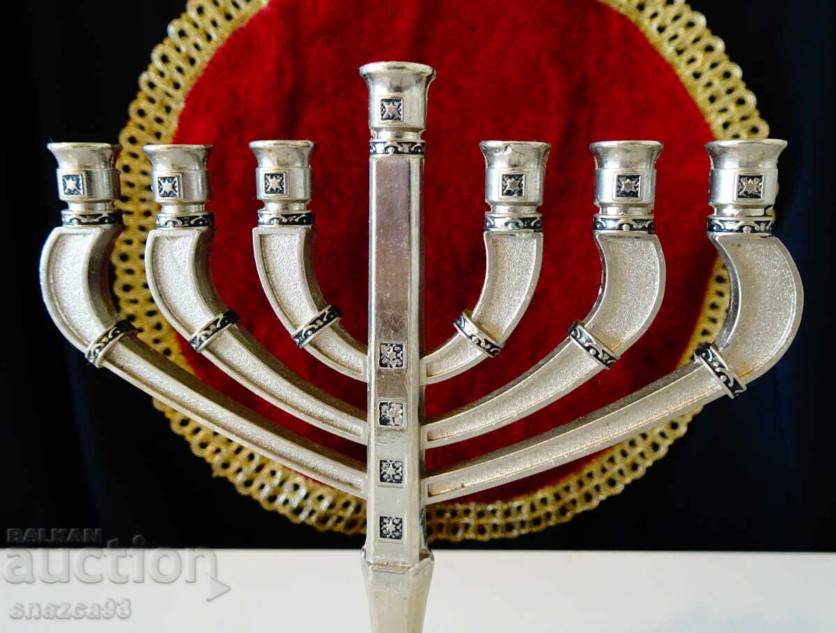 Silver-plated Jewish candlestick, menorah, hanukkiah with price € 38.99 | 76.26 BGN