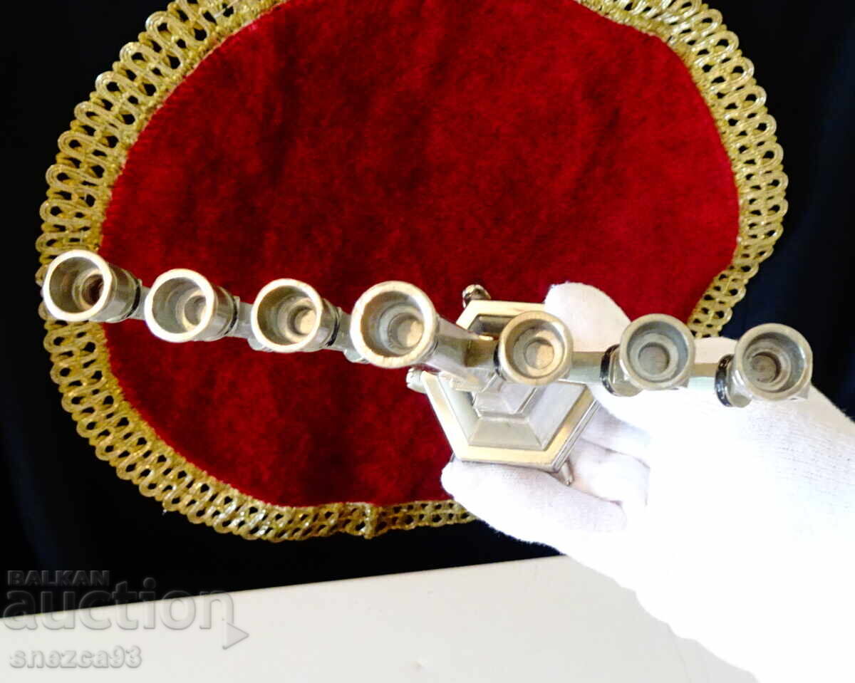 Delivery of Silver-plated Jewish candlestick, menorah, hanukkiah