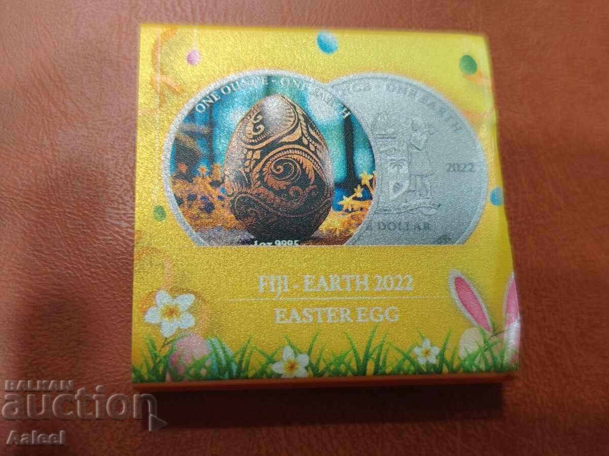 Livrarea Argint 1 oz Fiji 2022 Ou de Paște