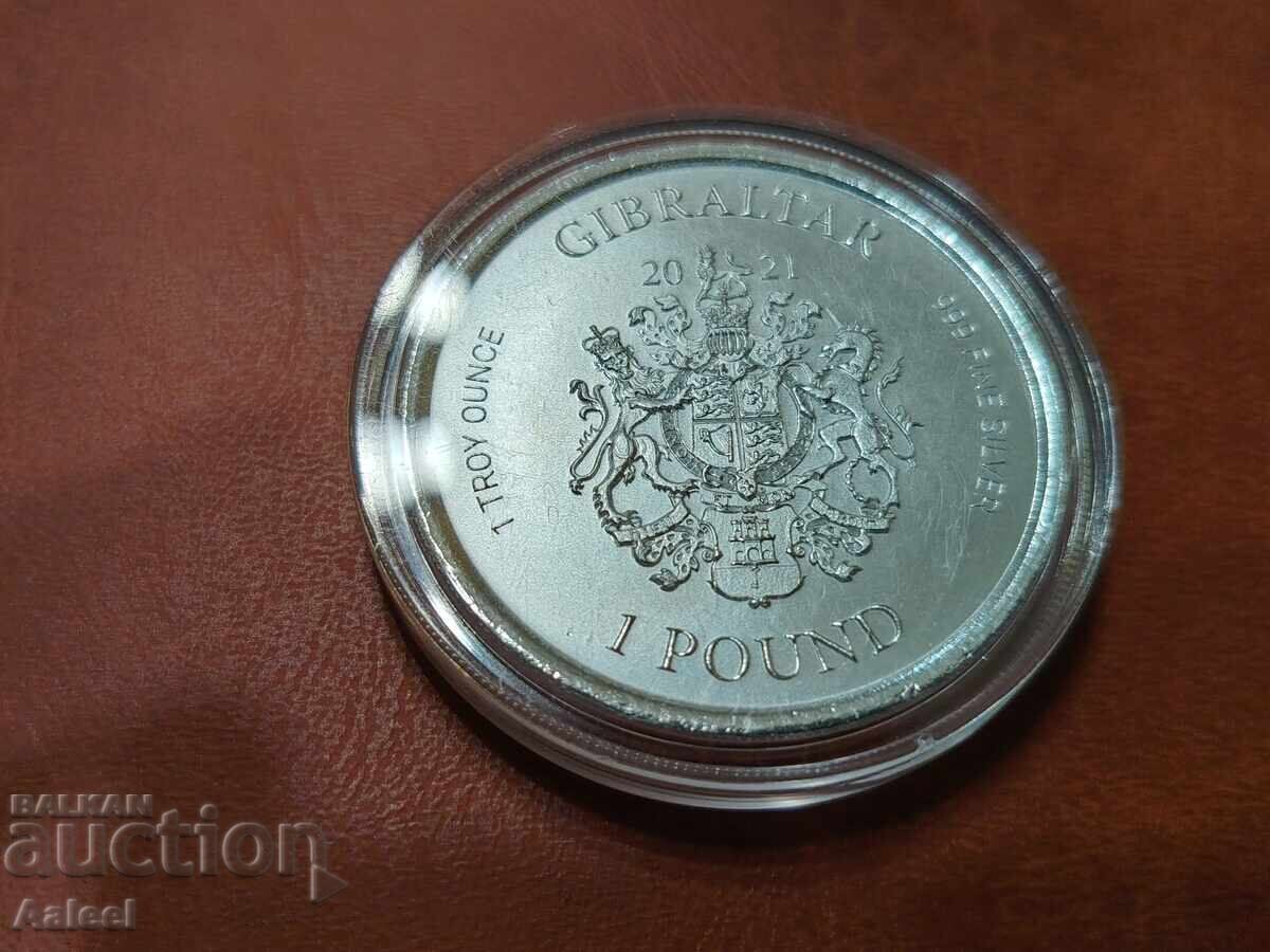 Argint 1 oz Gibraltar 2021 Medusa's Head cu preț 105,00 €