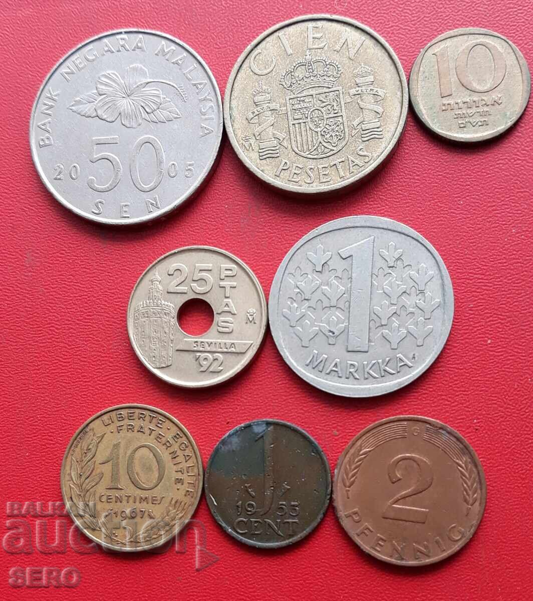 Mixed lot of 8 coins