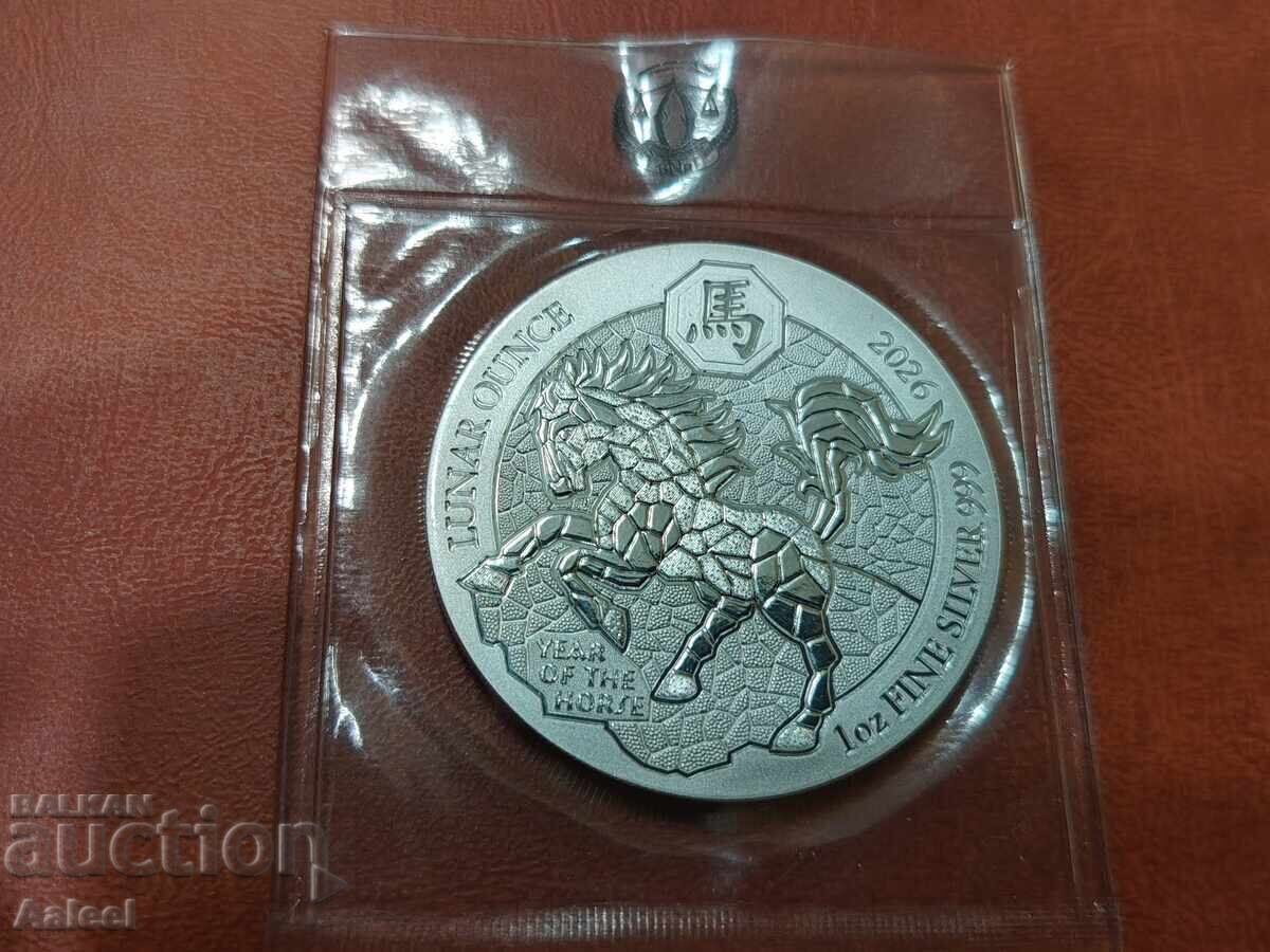 Argint 1 oz Lunar 2026 Rwanda