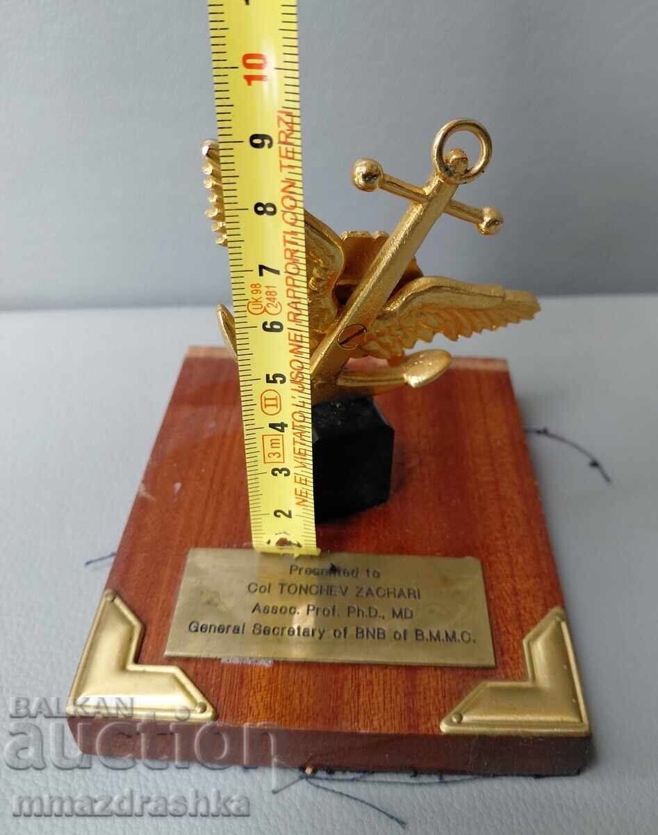 Auction  Plaque awarded to Associate Professor D.Sc. Zahari Tonchev