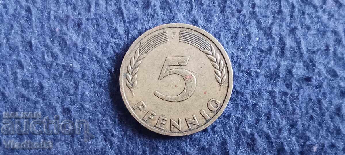 Γερμανία (ΟΔΓ) 5 πφένιχ 1949 F Τράπεζα των Κρατιδίων