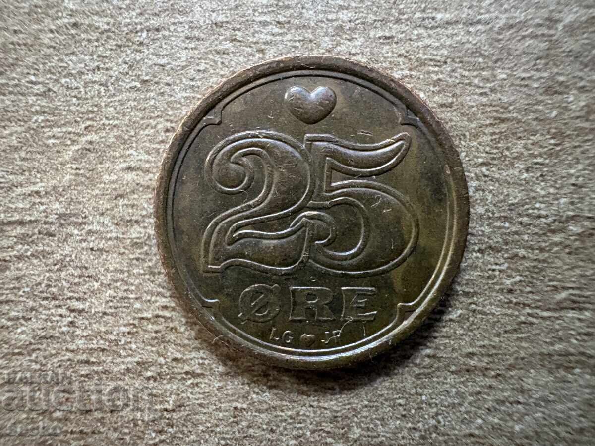Denmark - 25 øre (1997)
