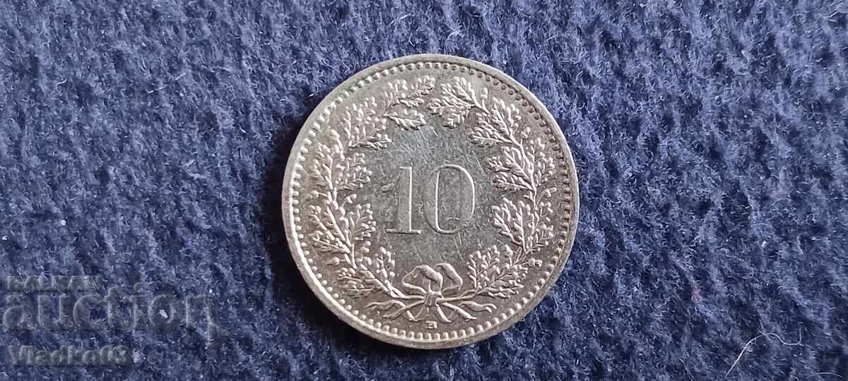 Elveția 10 rappen 1990