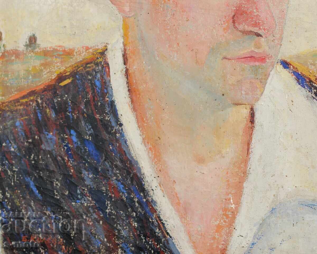 Boris Kolev (1906 - 1982) portret în ulei - 5