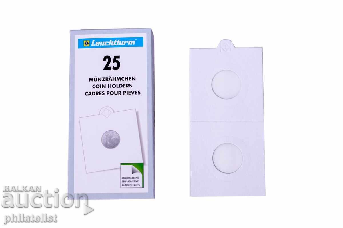 Carduri de monede Leuchtturm 25 buc/pachet. 20 mm /c