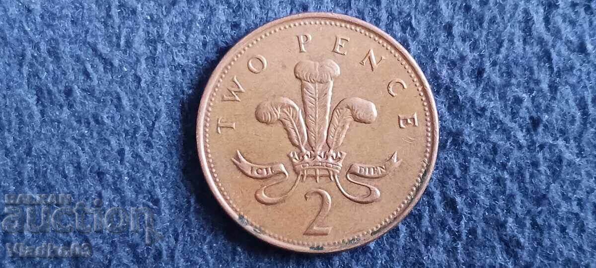 Marea Britanie Anglia 2 pence 2001