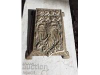 Vechi suport de birou antic din bronz masiv