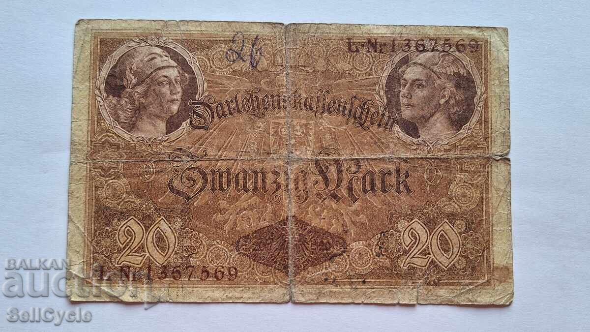 ✅ IMPERIUL GERMAN - 20 mărci 1914 ❗ cu preț € 1.50 | 2.93 BGN