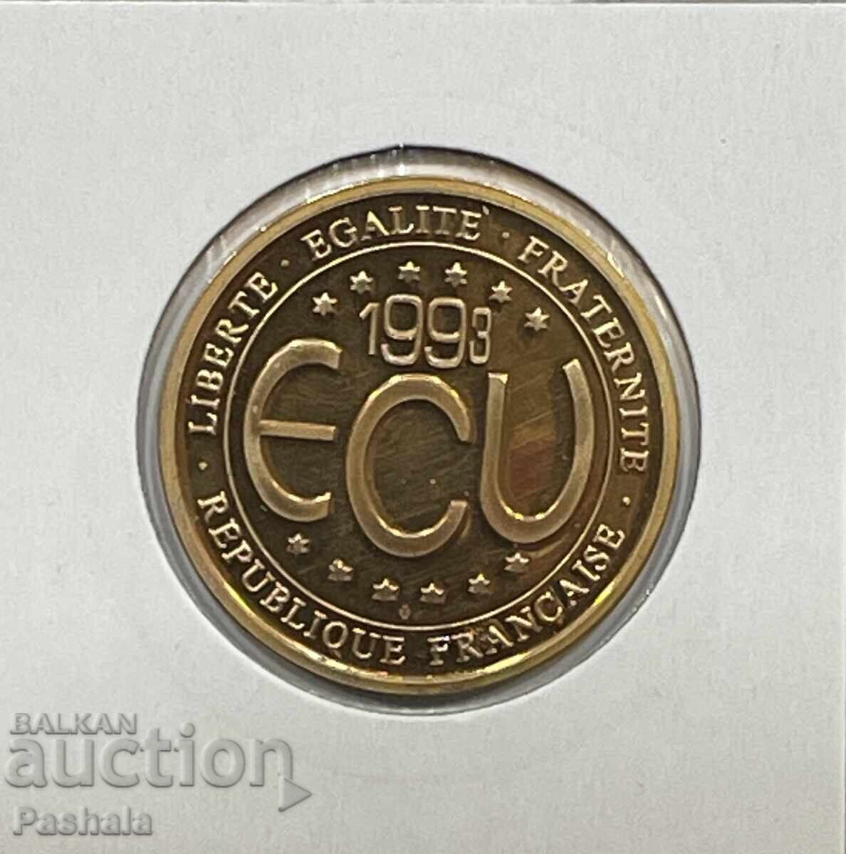Франция 1екю 1993 г. с цена € 10.00 | 19.56 лв.