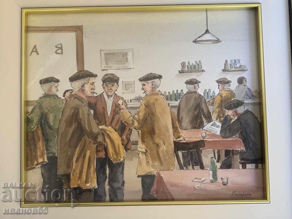 Licitație tablou întâlnire între prieteni la tavernă 1