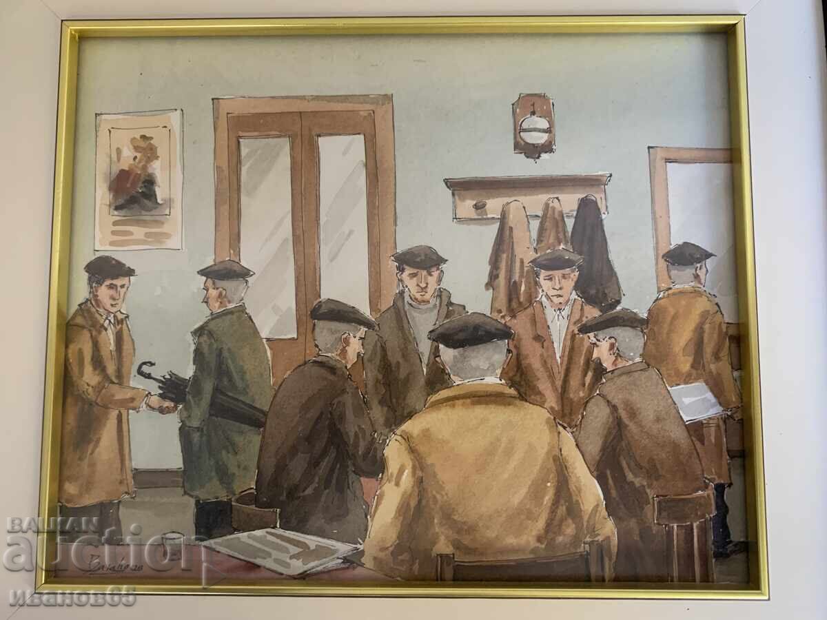 Δημοπρασία πίνακας συνάντηση φίλων στην παμπ 4