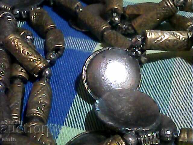 Old Chinese necklace with coins - 5