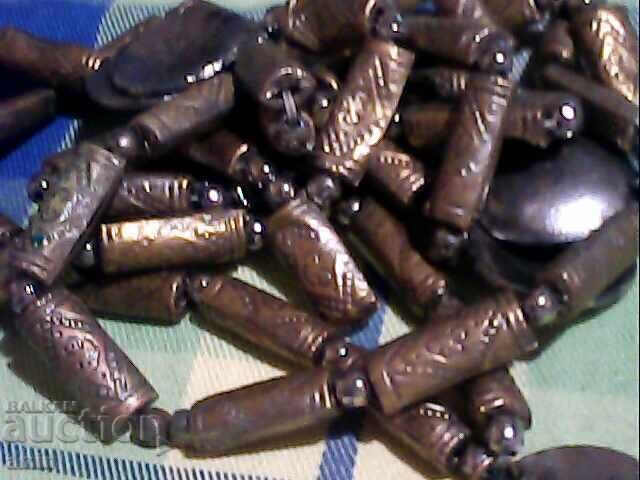 Old Chinese necklace with coins - 6